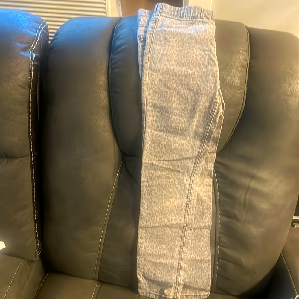 Jeggings, grey cheetah print